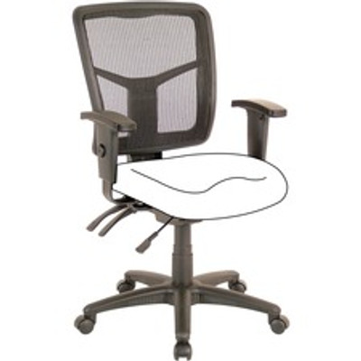 Lorell Ergomesh Executive Mesh Mid-Back Office Chair (86201) Frame - Black - 1 Each