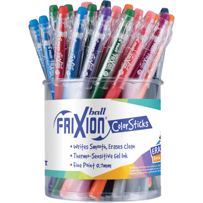 Pilot FriXion ColorStix Ballpoint Pen - Medium Pen Point - Erasable - Gel-based - 48 / Display Box
