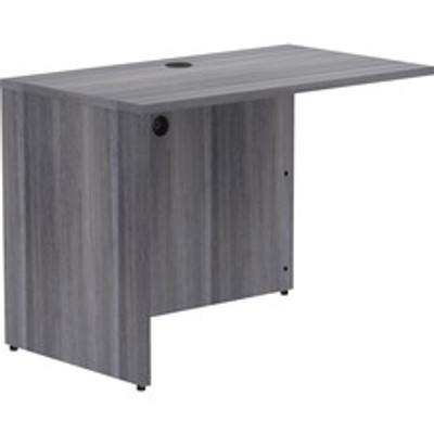 Lorell Essentials Series Return Shell - 29.5" Height x 42" Width x 24" Depth, x 1" Thickness Top - Laminate, Weathered Charcoal Table Top - Modesty Panel - 1 Each