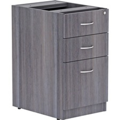 Lorell Essentials Series Box/Box/File Fixed File Cabinet - 28.3" Height x 16" Width x 22" DepthFile, Box Drawer(s) - Finish: Laminate, Weathered Charcoal - File Drawer - 1 Each