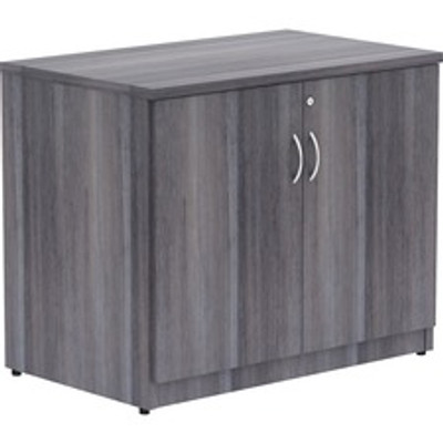 Lorell Essentials Series 2-Door Storage Cabinet - 29.5" Height x 36" Width x 22.5" Depth - 2 Door(s) - Finish: Weathered Charcoal, Laminate - 1 Each