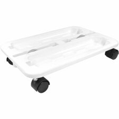 Deflecto Caddy Wheel Base - 16" Width x 11" Depth x 3.25" Height - White - 1 Each