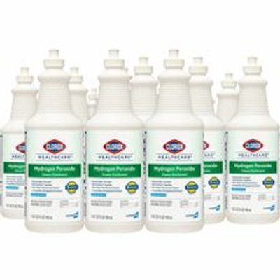 Clorox Healthcare Pull-Top Hydrogen Peroxide Cleaner Disinfectant - Ready-To-Use - 32 fl oz (1 quart) - Non-corrosive, Bleach-free - Clear - 552 / Pallet