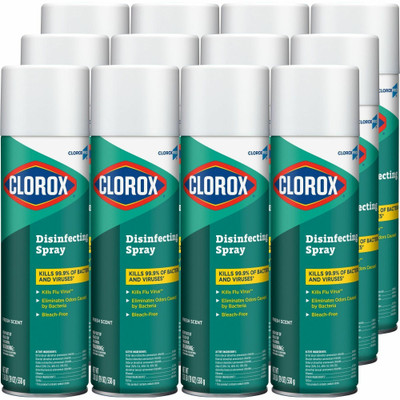 CloroxPro Disinfecting Spray - 19 fl oz (0.6 quart) - Fresh Scent - Deodorize, Bleach-free, Antibacterial, Disinfectant - 432 / Bundle