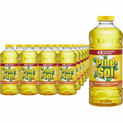 Pine-Sol All Purpose Multi-Surface Cleaner - Concentrate - 60 fl oz (1.9 quart) - Lemon Fresh Scent - Deodorize - Yellow - 192 / Bundle