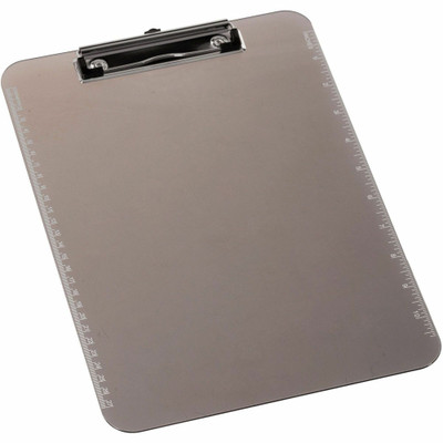 Business Source Transparent Plastic Clipboard - 9" x 12" Sheet Size - Plastic - Smoke - 1 Each
