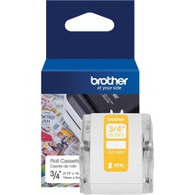 Brother Multipurpose Label - 3/4" Width - Zero Ink (ZINK) - Paper - Water Resistant - 1 Each