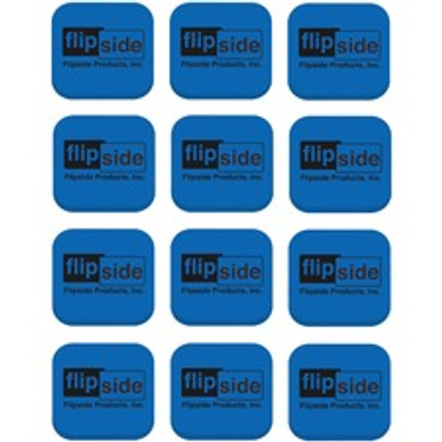 Flipside Magnetic Whiteboard Student Erasers - Blue - Square - EVA Foam - 2" Width x 2" Height x 2" Length - 12 / Pack - Magnetic
