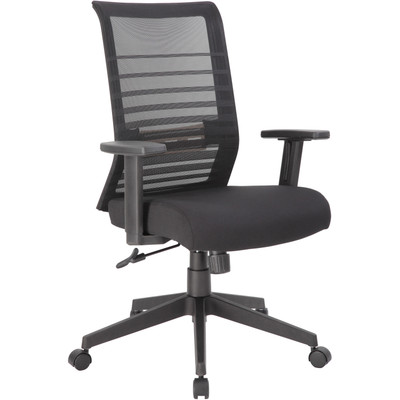 Boss Mesh Task Chair - Black Seat Color - Black Back Color - Mesh Back Material - Black Frame Color - 5-star Base - 1 Each