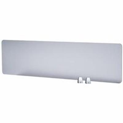 Boss 58" Privacy Panel, Plexiglass - 15.6" Height x 58" Width x 0.2" Depth - Material: Plexiglass - Finish: Silver - 1 Each