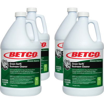 Betco Green Earth FastDraw 20 Restroom Cleaner - Concentrate - 128 fl oz (4 quart) - Citrus Floral Scent - Non-corrosive, Heavy Duty, Water Soluble - Green - 4 / Carton