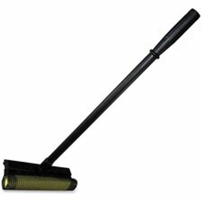Impact Window Cleaning Sponge Squeegee - 8" Blade - 20" Polypropylene Handle - 21" Height x 0.6" Width x 2" Length - Black, Yellow - 24 / Carton