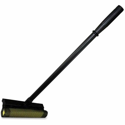 Impact Window Cleaning Sponge Squeegee - 8" Blade - 20" Polypropylene Handle - 21" Height x 0.6" Width x 2" Length - Black, Yellow - 24 / Carton