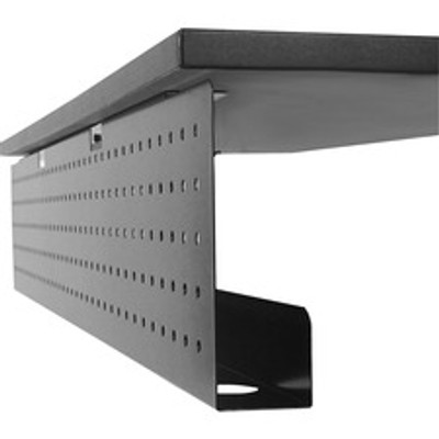 Special-T Steel Modesty Panel with Wire Channel - Steel - Black - 1 Each