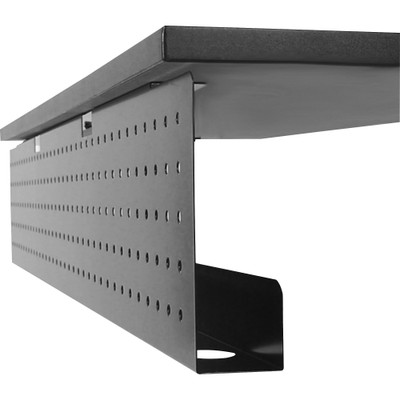 Special-T Steel Modesty Panel with Wire Channel - Steel - Black - 1 Each