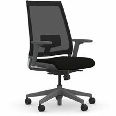 9 to 5 Seating Luna 3460 Task Chair - Latte Seat Color - Foam Seat Material - Gray Back Color - Mesh Back Material - 5-star Base - 1 Each