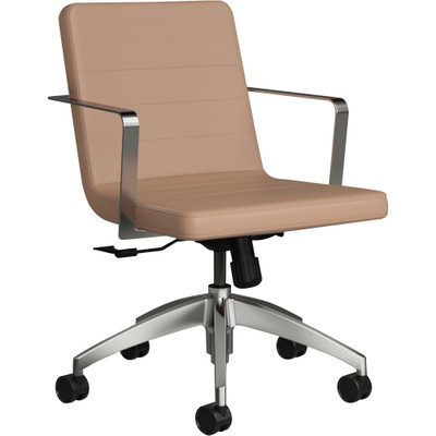 9 to 5 Seating Diddy 2450 Executive Chair - Mushroom Seat Color - Foam Seat Material - Mushroom Back Color - Foam Back Material - 5-star Base - 1 Each