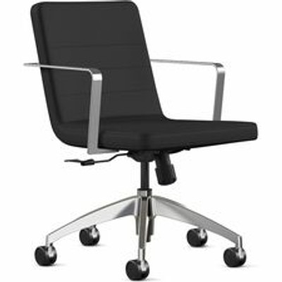 9 to 5 Seating Diddy 2450 Executive Chair - Black Seat Color - Foam Seat Material - Black Back Color - Foam Back Material - 5-star Base - 1 Each