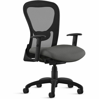 9 to 5 Seating Strata 1560 Task Chair - Mesh Back Material - Mid Back - 5-star Base - Dove - 1 Each