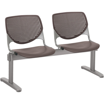 KFI Kool 2 Seat Beam Chair - Brownstone Seat Color - Polypropylene Seat Material - Brownstone Back Color - Polypropylene, Aluminum Alloy Back Material - Powder Coated Silver Frame Color - Tubular Steel Frame Material - 1 Each