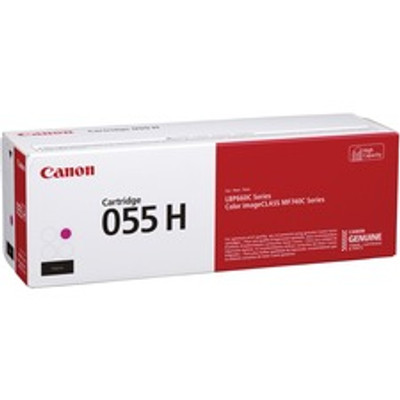 Canon 055H Original High Yield Laser Toner Cartridge - Magenta - 1 Each - 5900 Pages