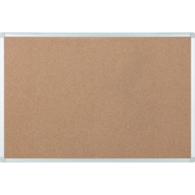 MasterVision Ayda Cork Bulletin Board - 0.50" Board Height x 36" Board Width x 48" Board Depth - Cork Surface - Self-healing, Durable, Resilient, Heavy-gauge - Aluminum Frame - 1 Each