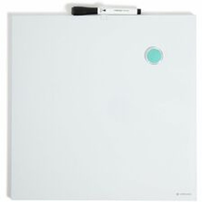 U Brands Magnetic Frameless Dry-Erase Board - 14" (1.2 ft) Width x 14" (1.2 ft) Height - White Painted Steel Surface - Square - Horizontal/Vertical - Magnetic - 1 Each