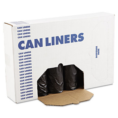 Low-density Waste Can Liners, 56 Gal, 0.6 Mil, 43" X 47", Black, 100/carton Low-density Waste Can Liners, 56 Gal, 0.6 Mil, 43" X 47", Black, 100/carton