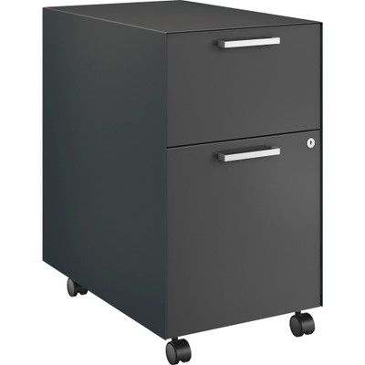 HON Fuse 23"D Mobile Pedestal - 24" Height x 15" Width x 23.3" DepthFile, Box Drawer(s) - Finish: Charcoal - 1 Each