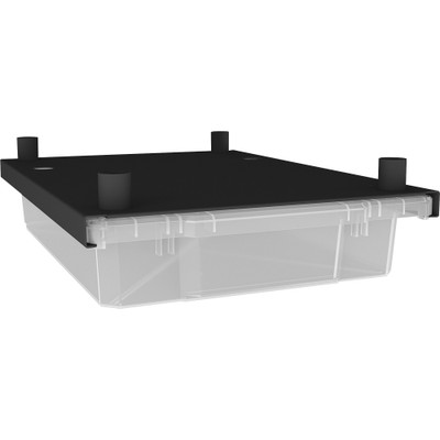 Lorell Sit/Stand Workstation Hanging Bin - 14" Width x 18" Depth x 5" Height - Plastic - Clear - 1 Each