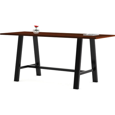 KFI Midtown 36x96x41 HPL Top Table - Maple Rectangle Top - Cross Beam Base - 96" Table Top Length x 36" Table Top Width - 41" Height - Assembly Required - High Pressure Laminate (HPL) Top Material - 1 Each