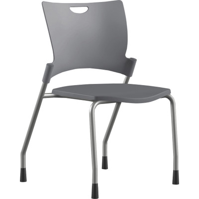 9 to 5 Seating Bella Plastic Seat Stack Chair - Dove Seat Color - Thermoplastic Seat Material - Dove Gray Back Color - Thermoplastic Back Material - Silver Frame Color - Four-legged Base - 1 Each
