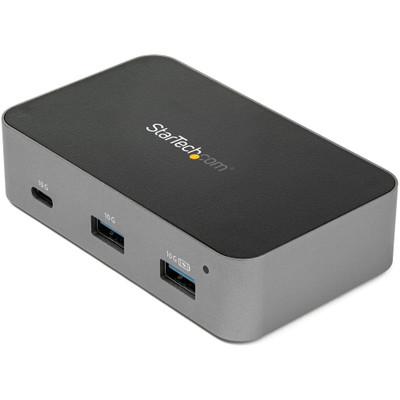 StarTech.com 3-Port USB-C Hub with LAN Port - 10 Gbps - 2x USBA & 1x USB-C - Powered - USB 3.2 (Gen 2) Type C - External - 3 USB Port(s) - 1 Network (RJ-45) Port(s) - UASP Support - Mac, Linux, ChromeOS, Android, PC