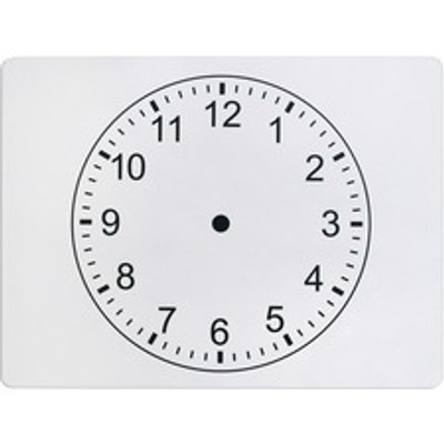 Pacon Clockface 2-sided Whiteboard - 9" (0.8 ft) Width x 12" (1 ft) Height - White Melamine Surface - Rectangle - 25 / Pack