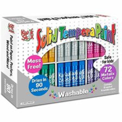 Kwik Stix Kwik Stix Metalik Solid Tempera Paint - Assorted Metallic - 72 / Box