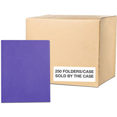 Roaring Spring Letter Fastener Folder - 8 1/2" x 11" - 50 Sheets Capacity - 3 x Prong Fastener(s) - 2 Internal Pocket(s) - 11 pt. - Purple - 250 / Carton