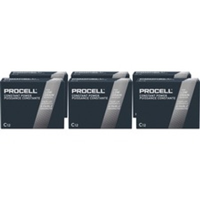 Procell by Duracell Alkaline C Battery Boxes of 12 - For Multipurpose - C - 7000 mAh - 1.5 V DC - 12/Box - 6 / Carton