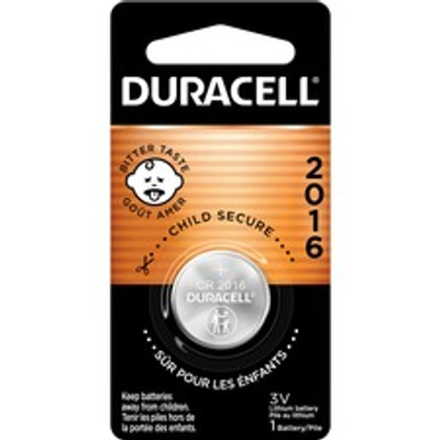 Duracell 2016 Lithium Coin Batteries - For Glucose Monitor, Electronic Device, Security Device, Health/Fitness Monitoring Equipment - CR2016 - 3 V DC - 6 / Carton
