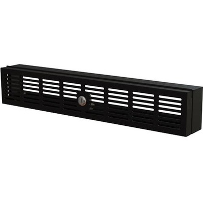 StarTech.com 2U Rack-Mount Security Cover - Hinged - Steel - Black - 2U Rack Height - 1 Each - 3.3" Height x 2.6" Width x 19.4" Depth - TAA Compliant