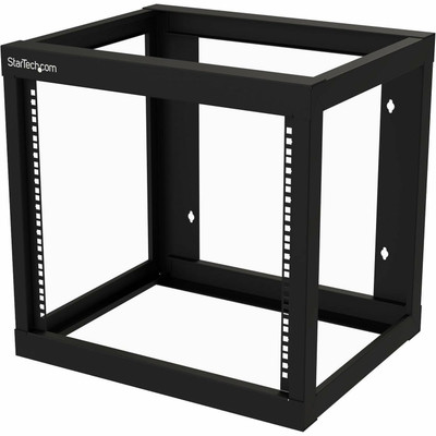 StarTech.com Rack Frame - For Server, LAN Switch, Patch Panel, A/V Equipment, Computer - 9U Rack Height x 19" Rack Width - Wall Mountable - 2 Post - Black - Cold-rolled Steel (CRS) - 176.40 lb Maximum Weight Capacity
