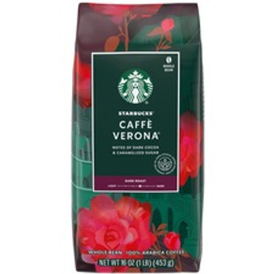 Starbucks Whole Bean Caffe Verona Coffee - Dark - 16 oz - Whole Bean - Caffe Verona - 1 Each