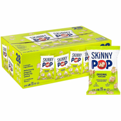 SkinnyPop Original Popped Popcorn - Gluten-free, Dairy-free, Peanut-free, Tree-nut Free, Preservative-free, No Artificial Flavor, Trans Fat Free - Original - 0.65 oz - 24 / Box