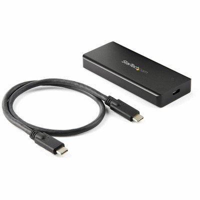 StarTech.com Drive Enclosure M.2, PCI Express NVMe - USB 3.2 (Gen 2) Type C Host Interface - UASP Support External - Black - 1 x SSD Supported - 1 x Total Bay - Aluminum