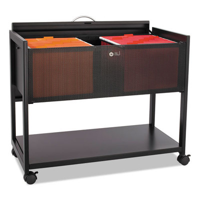 Locking Top Mobile Tub File, One-shelf, 33.25w X 17d X 27h, Black Locking Top Mobile Tub File, One-shelf, 33.25w X 17d X 27h, Black