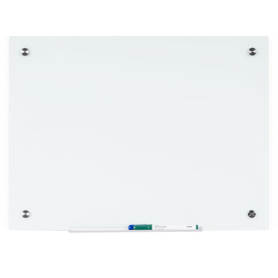 MasterVision Magnetic Glass Dry Erase Board - 48" (4 ft) Width x 96" (8 ft) Height - White Glass Surface - Rectangle - Horizontal/Vertical - Magnetic - 1 Each