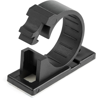 StarTech.com Large Cable Clamps (CBMCC3) - Cable Clamp - Black - 0.60" Length - Nylon 66 - 100 / Pack - TAA Compliant