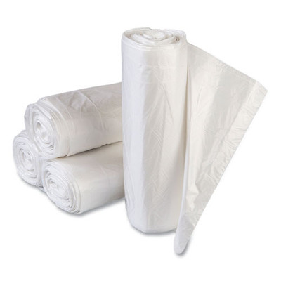 High-density Commercial Can Liners Value Pack, 60 Gal, 14 Microns, 43" X 46", Clear, 200/carton