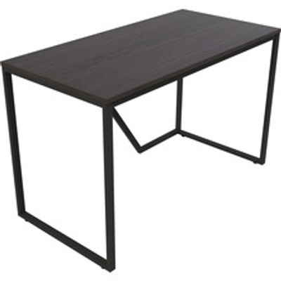 Lorell SOHO Modern Writing Desk - 30" Height x 48" Width x 24" Depth - Finish: Black - Mocha Table Top - 1 Each