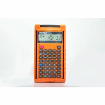 Victor C6000 Simple Calculator - Battery Powered - 0.31" - LCD - Battery Powered - 2 x LR44 - 6.5" Height x 3.5" Width x 0.8" Depth - Orange - 1 Each