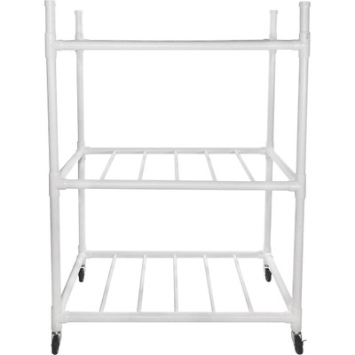 Champion Sports Carry-All Cart - 4 Casters - ABS Plastic - 44" Length x 288" Width x 61" Height - White - 1 Each